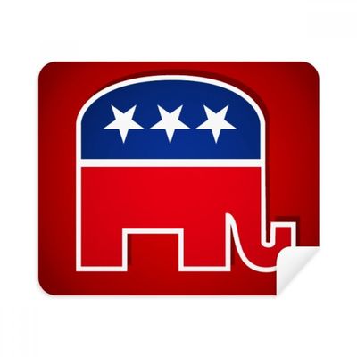 America Elephant Emblem Republican Party Cleaning Cloth Screen Cleaner 2pcs Suede Fabric