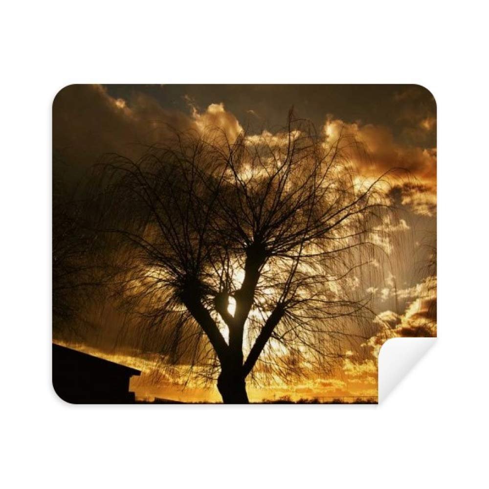 Green Forestry Science Nature Scenery Cleaning Cloth Screen Cleaner 2pcs Suede Fabric