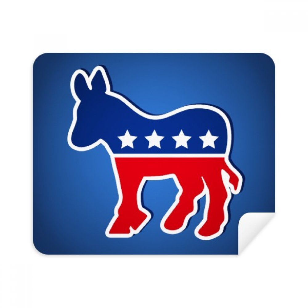 America Donkey Emblem Democratic Party Cleaning Cloth Screen Cleaner 2pcs Suede Fabric