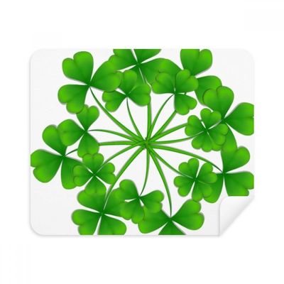 Four Clover Circle Ireland St.Patrick's Day Cleaning Cloth Screen Cleaner 2pcs Suede Fabric