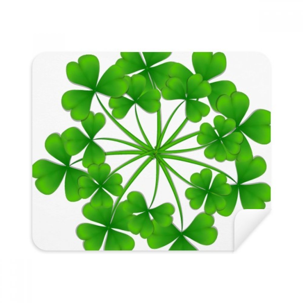 Four Clover Circle Ireland St.Patrick's Day Cleaning Cloth Screen Cleaner 2pcs Suede Fabric