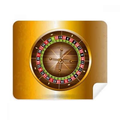 Realistic Casino Turntable Illustration Cleaning Cloth Screen Cleaner 2pcs Suede Fabric