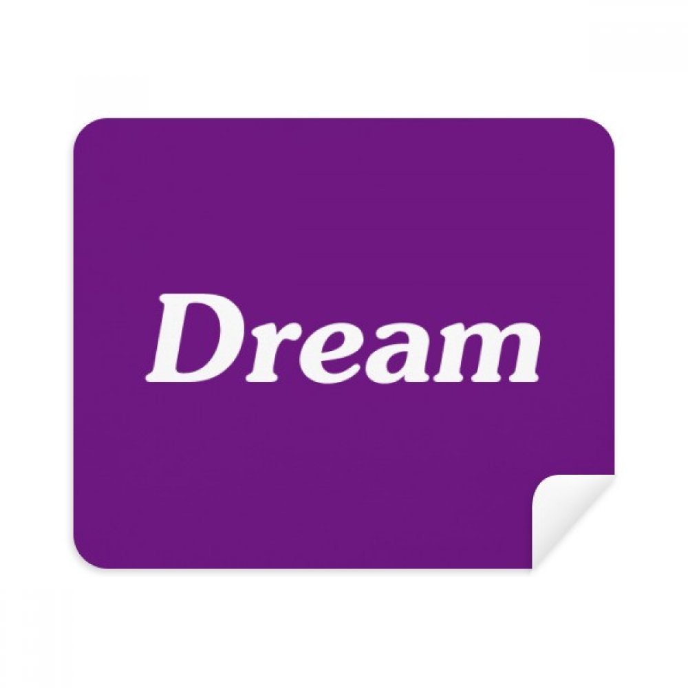 Dream Word Inspirational Quote Sayings Cleaning Cloth Screen Cleaner 2pcs Suede Fabric