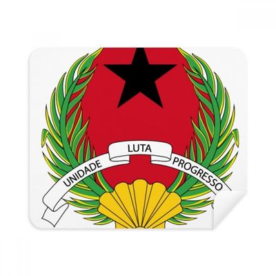 Guinea Bissau National Emblem Cleaning Cloth Screen Cleaner 2pcs Suede Fabric