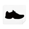 Men's Black Sports Shoes Outline Pattern Cleaning Cloth Screen Cleaner 2pcs Suede Fabric view 1