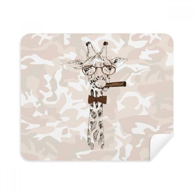 Deer Animal Head Artistic Effect Colourful Cleaning Cloth Screen Cleaner 2pcs Suede Fabric
