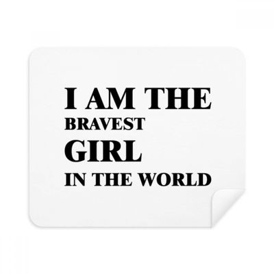 I Am The Bravest Girl Cleaning Cloth Screen Cleaner 2pcs Suede Fabric