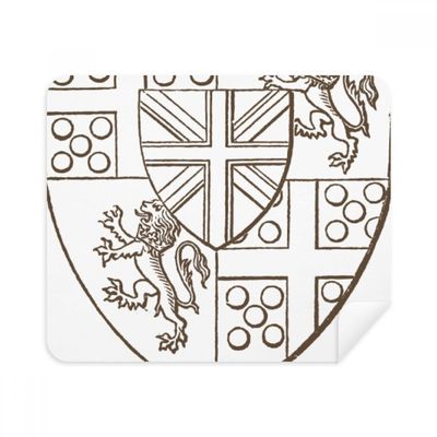 Baroque Art Shield Lion Illustration Patter Cleaning Cloth Screen Cleaner 2pcs Suede Fabric