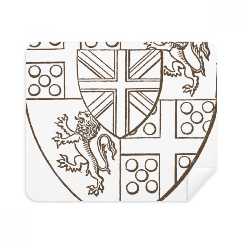 Baroque Art Shield Lion Illustration Patter Cleaning Cloth Screen Cleaner 2pcs Suede Fabric