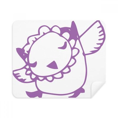 Cartoon Bird Simple Line-Drawing Animal Cleaning Cloth Screen Cleaner 2pcs Suede Fabric