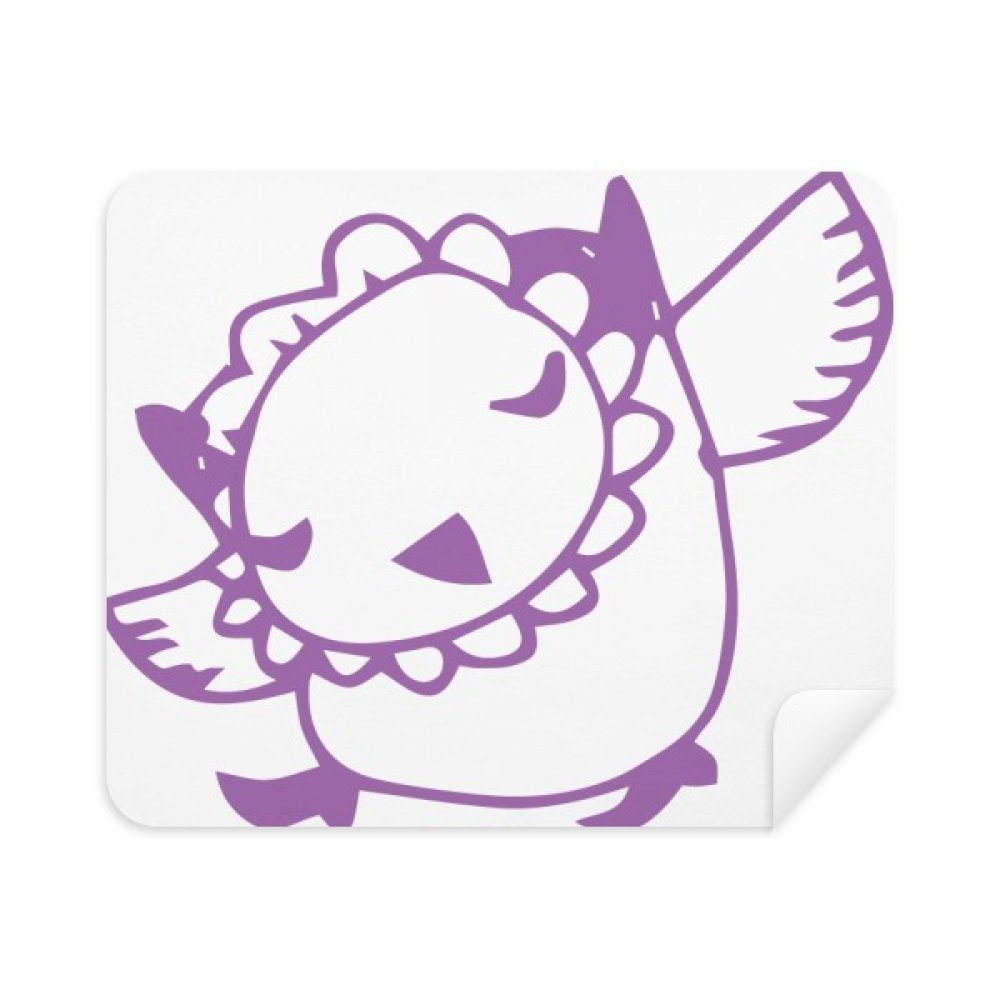 Cartoon Bird Simple Line-Drawing Animal Cleaning Cloth Screen Cleaner 2pcs Suede Fabric