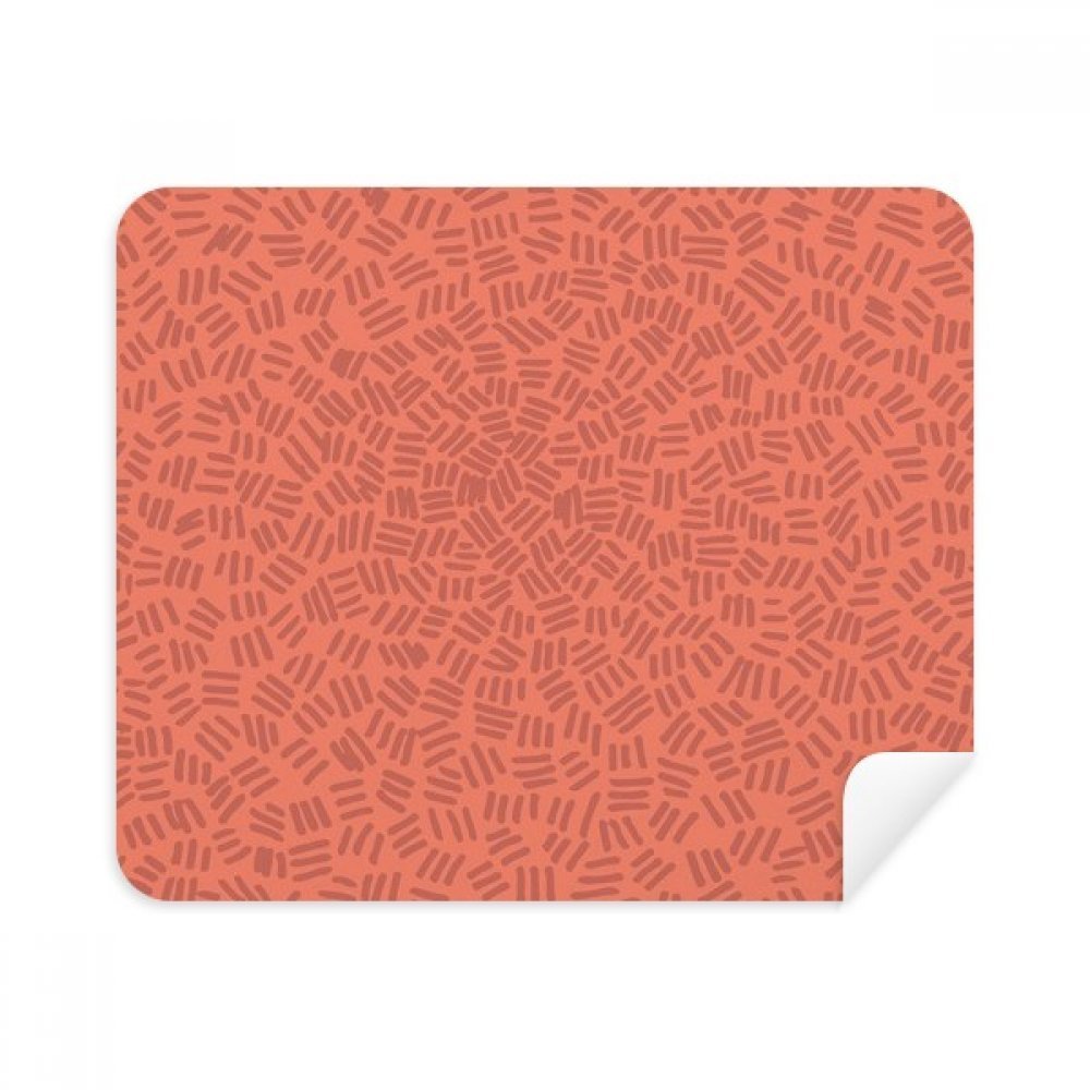 Red Background Patterns Short Stripe Cleaning Cloth Screen Cleaner 2pcs Suede Fabric