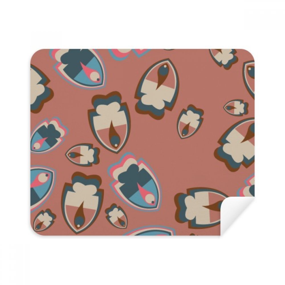 Color Blocks Tropical Fishes Cleaning Cloth Screen Cleaner 2pcs Suede Fabric