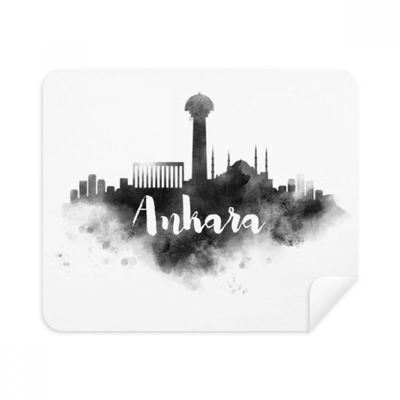 Ankara Turkey Landmark Ink City Painting Cleaning Cloth Screen Cleaner 2pcs Suede Fabric