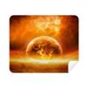 Golden Red Planet Like Flame Burning Pattern Cleaning Cloth Screen Cleaner 2pcs Suede Fabric view 1