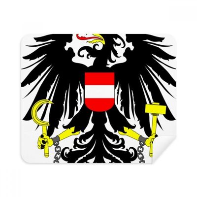 Austria National Emblem Country Cleaning Cloth Screen Cleaner 2pcs Suede Fabric
