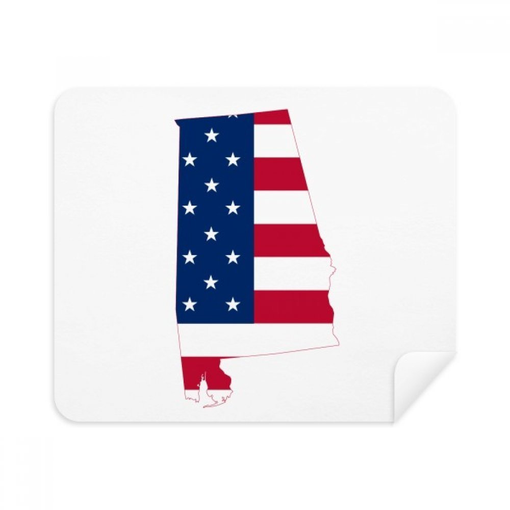 United States USA Map Stars Stripes Flag Shape Cleaning Cloth Screen Cleaner 2pcs Suede Fabric