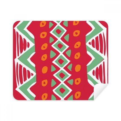 Red Mexico Totems Ancient Civilization Drawing Cleaning Cloth Screen Cleaner 2pcs Suede Fabric