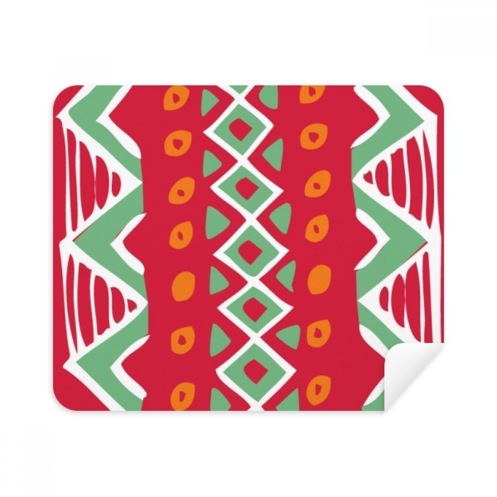 Red Mexico Totems Ancient Civilization Drawing Cleaning Cloth Screen Cleaner 2pcs Suede Fabric