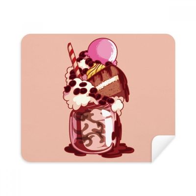 Cake Biscuit Chocolate Ice Cleaning Cloth Screen Cleaner 2pcs Suede Fabric