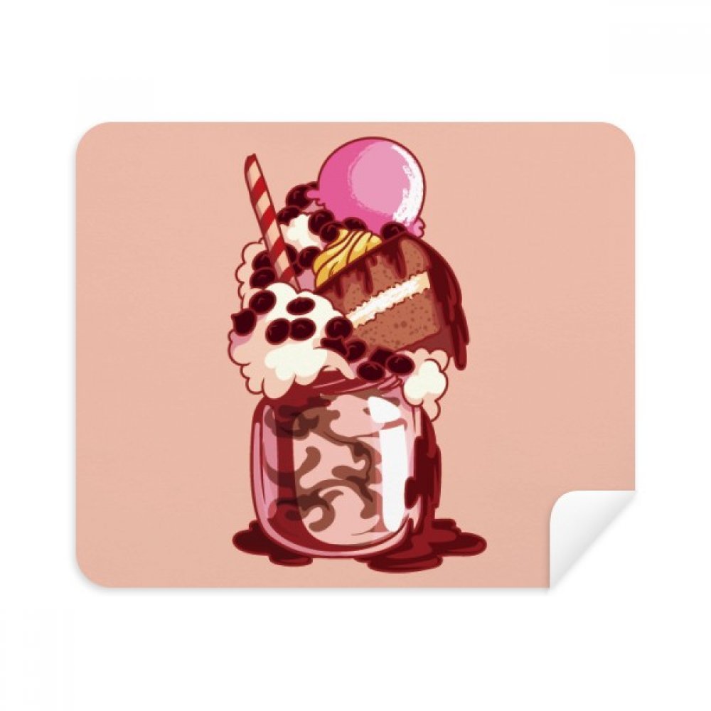 Cake Biscuit Chocolate Ice Cleaning Cloth Screen Cleaner 2pcs Suede Fabric