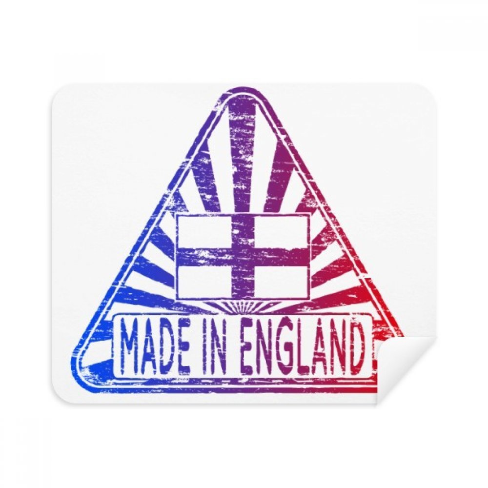 Made in England UK Triangle Landmark Flag Cleaning Cloth Screen Cleaner 2pcs Suede Fabric