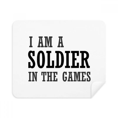 I Am A Soldier in The Games Cleaning Cloth Screen Cleaner 2pcs Suede Fabric
