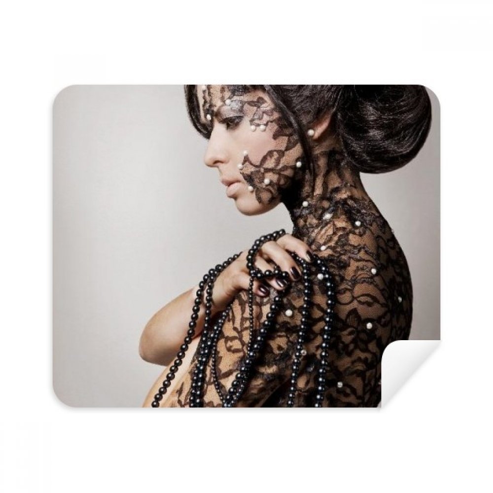 Brunette Beauty Body Gal Cleaning Cloth Screen Cleaner 2pcs Suede Fabric