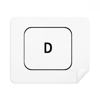 Keyboard Symbol D Cleaning Cloth Screen Cleaner 2pcs Suede Fabric