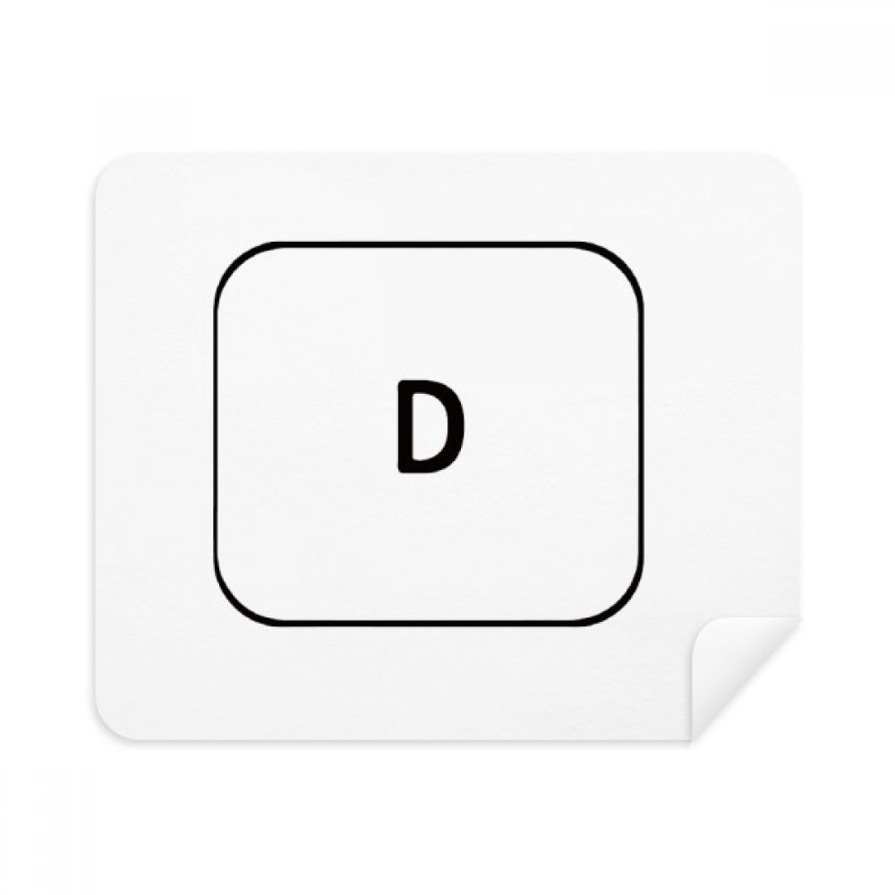 Keyboard Symbol D Cleaning Cloth Screen Cleaner 2pcs Suede Fabric