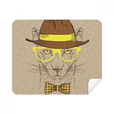 Glasses Leopard Handsome Cleaning Cloth Screen Cleaner 2pcs Suede Fabric