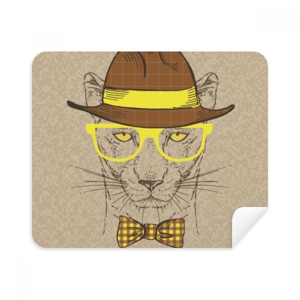 Glasses Leopard Handsome Cleaning Cloth Screen Cleaner 2pcs Suede Fabric