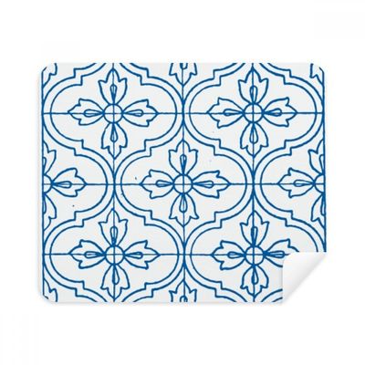 Blue Talavera Decorative Pattern Ilustration Cleaning Cloth Screen Cleaner 2pcs Suede Fabric