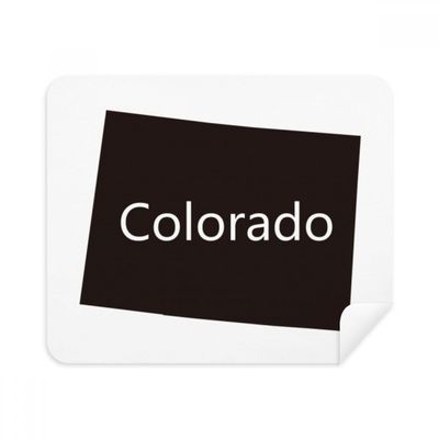 Colorado America USA Map Outline Cleaning Cloth Screen Cleaner 2pcs Suede Fabric