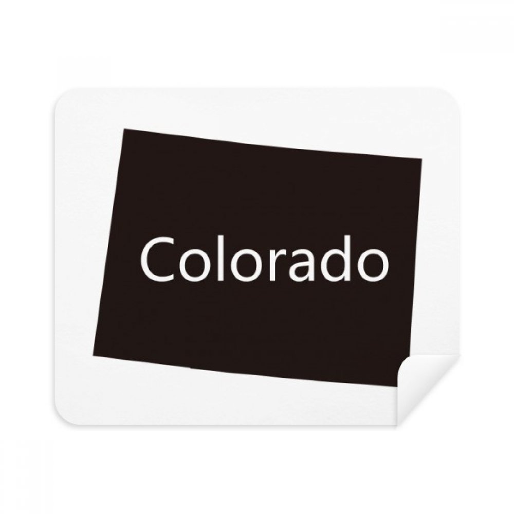 Colorado America USA Map Outline Cleaning Cloth Screen Cleaner 2pcs Suede Fabric