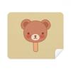 Cartoon Bear Ice Popsicles Cleaning Cloth Screen Cleaner 2pcs Suede Fabric view 1