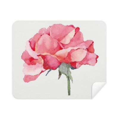 Watercolor Carnation Flowers Cleaning Cloth Screen Cleaner 2pcs Suede Fabric