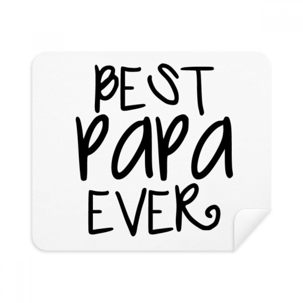 Bless Father Best Papa Ever Words Cleaning Cloth Screen Cleaner 2pcs Suede Fabric