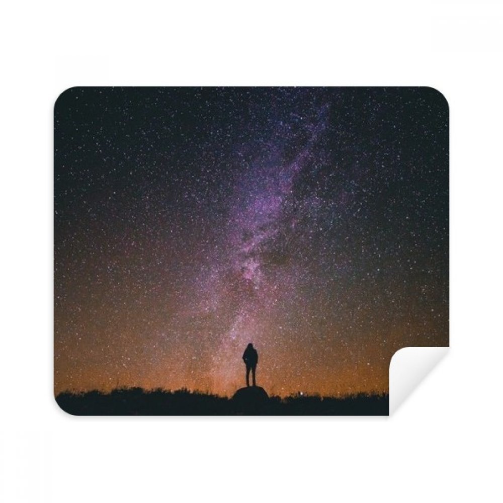 Night Sky Stars Milky Way Outline Cleaning Cloth Screen Cleaner 2pcs Suede Fabric