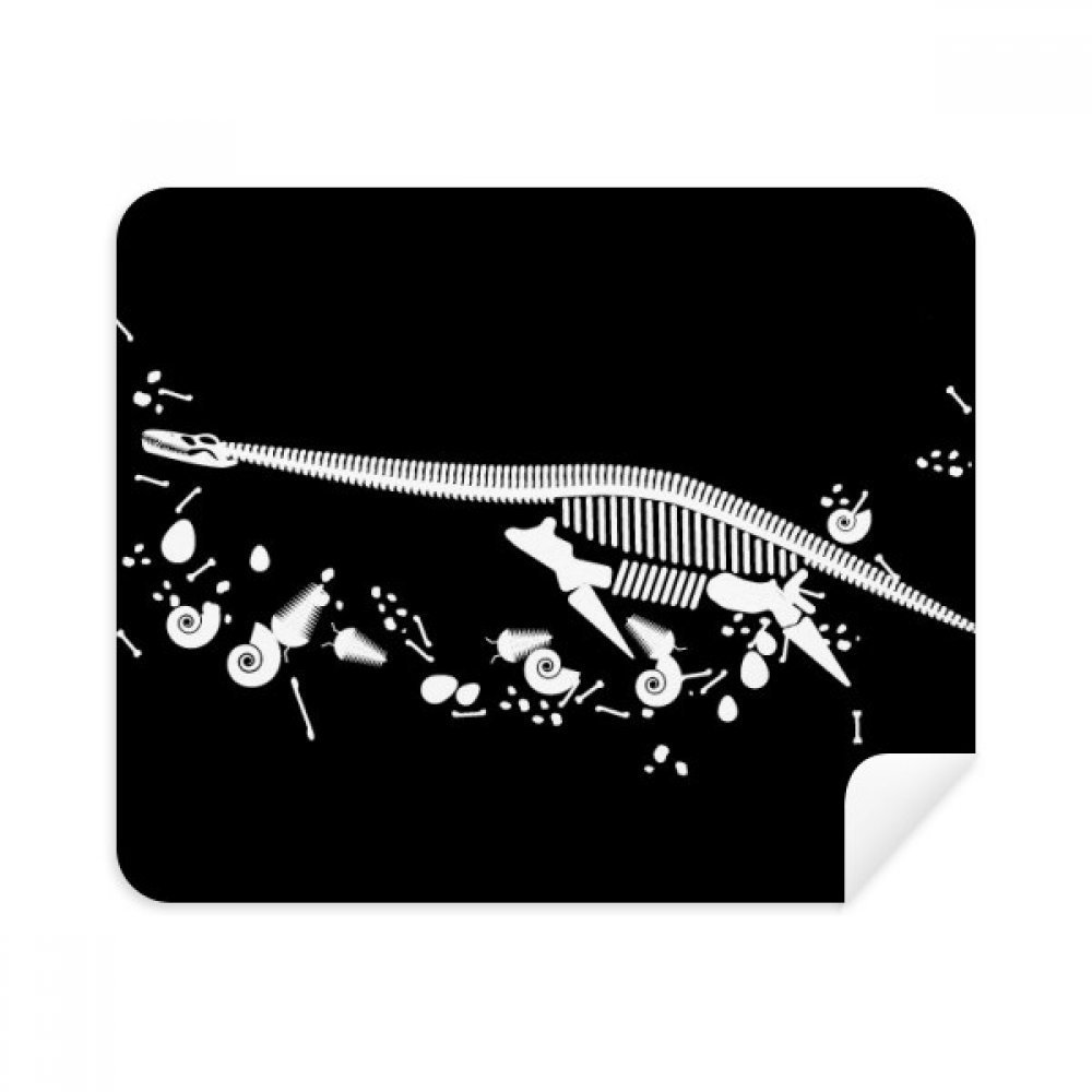 Dinosaur Bone Bones Small Cleaning Cloth Screen Cleaner 2pcs Suede Fabric