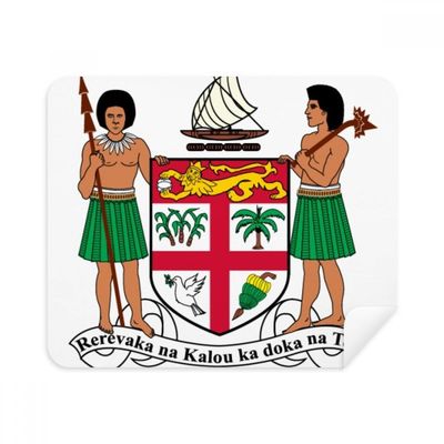 Fijil Oceania National Emblem Cleaning Cloth Screen Cleaner 2pcs Suede Fabric