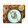 Salad Cheese Figs France Restaurant Cleaning Cloth Screen Cleaner 2pcs Suede Fabric view 1