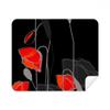 Red Flowers Painting Corn Cleaning Cloth Screen Cleaner 2pcs Suede Fabric view 1