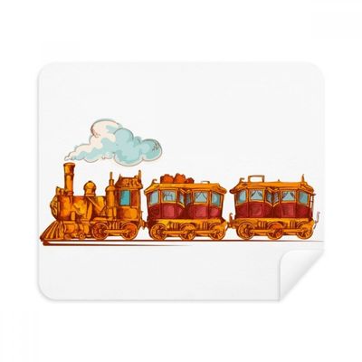 Cartoon Train Britain Country Culture Cleaning Cloth Screen Cleaner 2pcs Suede Fabric