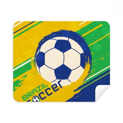 Brazil Soccer Football Sports Cleaning Cloth Screen Cleaner 2pcs Suede Fabric