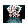 Chips Playing Cards Gambling Utensils Pattern Cleaning Cloth Screen Cleaner 2pcs Suede Fabric view 1