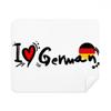 I Love German World Flag Heart Cleaning Cloth Screen Cleaner 2pcs Suede Fabric view 1