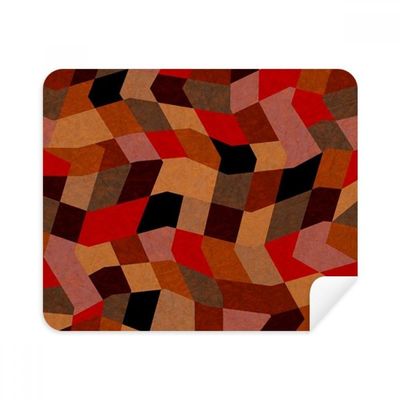 Diamond Polygon Tile Colorful Patterns Cleaning Cloth Screen Cleaner 2pcs Suede Fabric