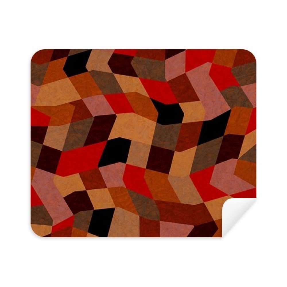 Diamond Polygon Tile Colorful Patterns Cleaning Cloth Screen Cleaner 2pcs Suede Fabric