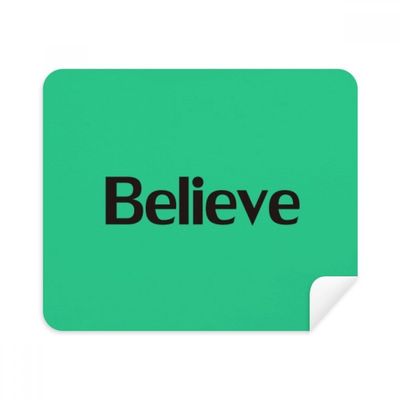 Believe Word Inspirational Quote Sayings Cleaning Cloth Screen Cleaner 2pcs Suede Fabric